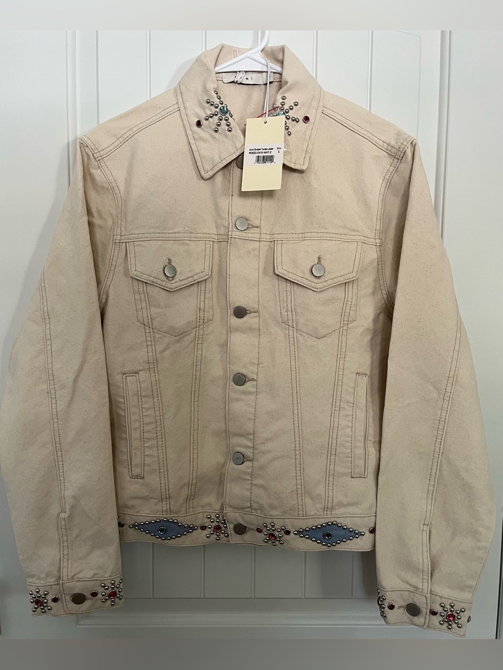 Jewel studded tracker jacket size small